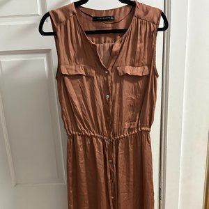 Zara Sleeveless Silky Midi Dress